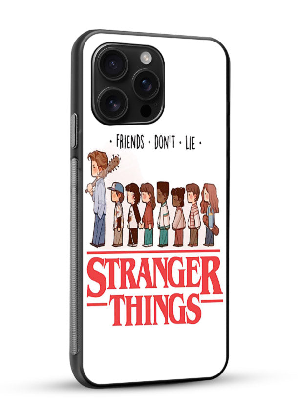Retro squad artwork printed on premium tempered glass mobile back cover - 2