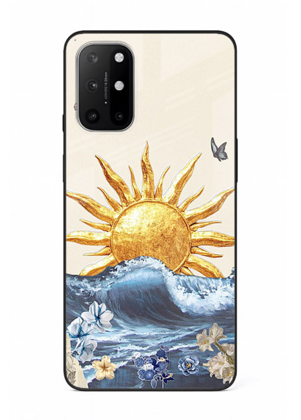 Sun Wave Bloom abstract sun wave artwork OnePlus 8T glass back cover