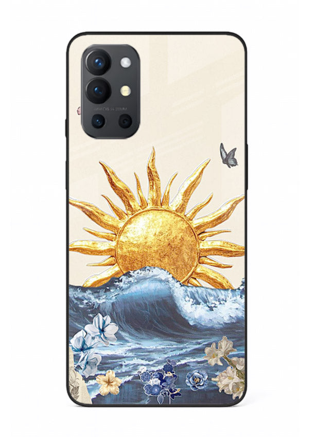 Sun Wave Bloom abstract sun wave artwork OnePlus 9R glass back cover
