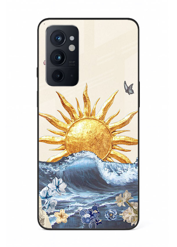 Sun Wave Bloom abstract sun wave artwork OnePlus 9RT glass back cover