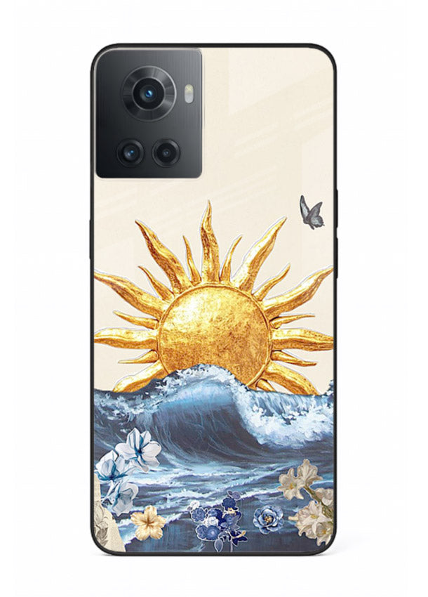 Sun Wave Bloom abstract sun wave artwork OnePlus 10R glass back cover