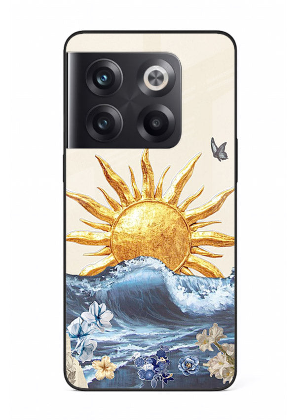 Sun Wave Bloom abstract sun wave artwork OnePlus 10T glass back cover