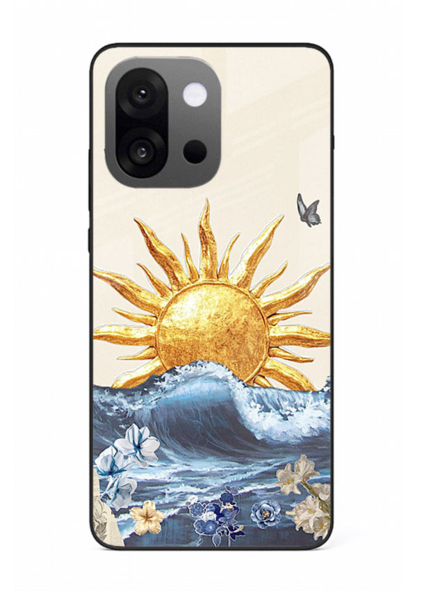 Sun Wave Bloom abstract sun wave artwork OnePlus 13s glass back cover
