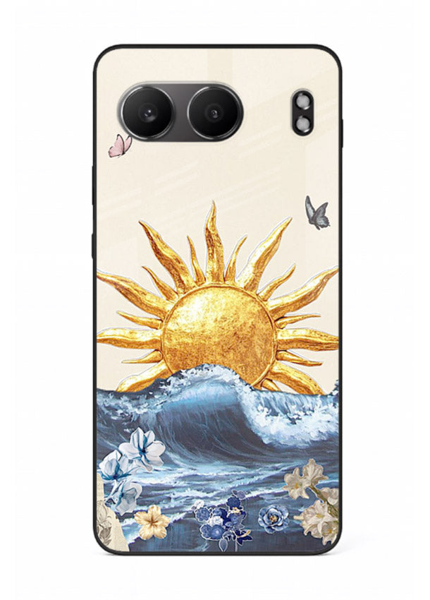 Sun Wave Bloom abstract sun wave artwork OnePlus Nord 4 glass back cover