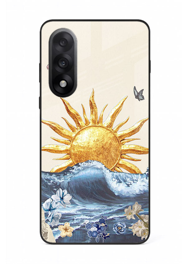 Sun Wave Bloom abstract sun wave artwork OnePlus Nord 5 glass back cover