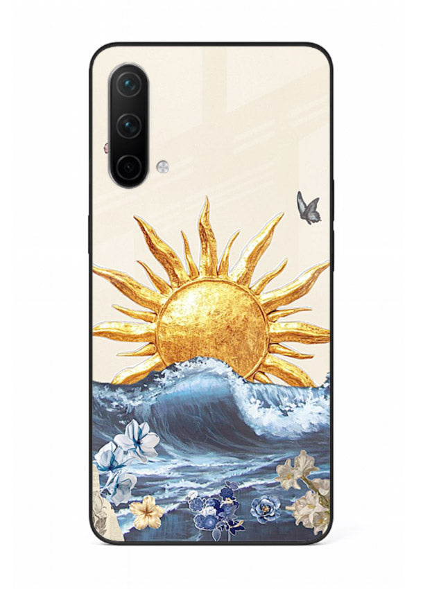 Sun Wave Bloom abstract sun wave artwork OnePlus Nord CE 5G glass back cover