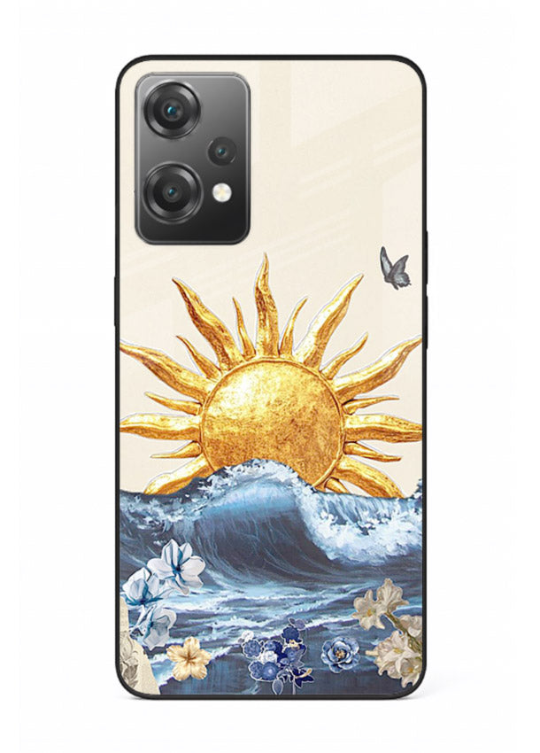 Sun Wave Bloom abstract sun wave artwork OnePlus Nord CE2 Lite 5G glass back cover