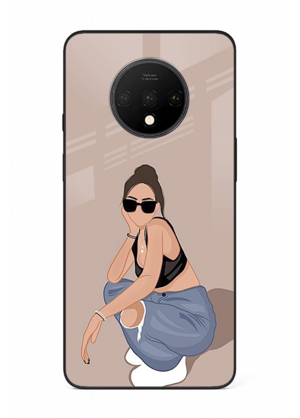 Sunglasses Street Girl street-style portrait OnePlus 7T glass back cover