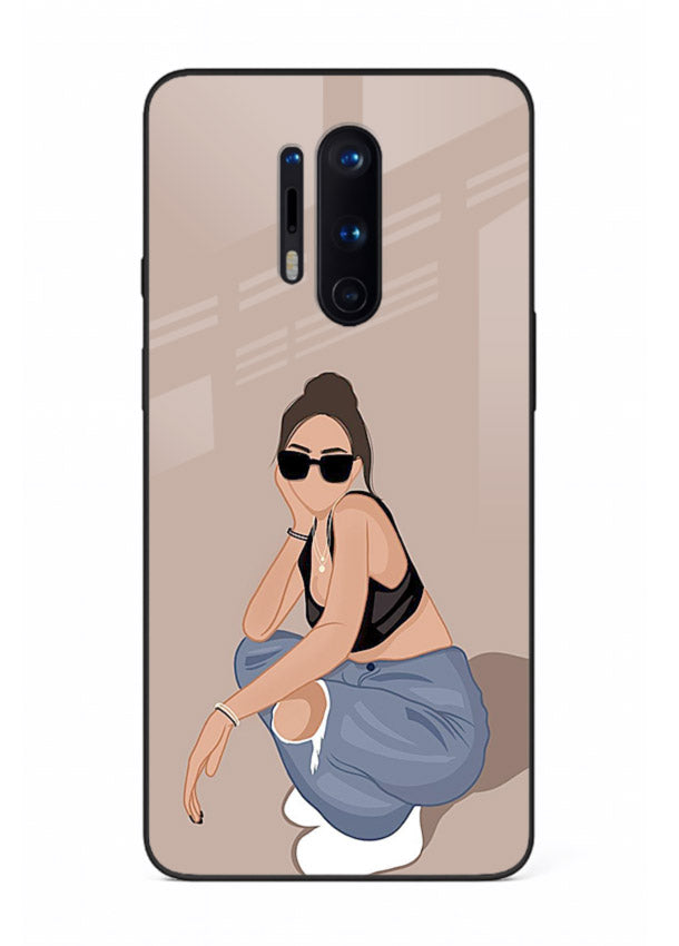 Sunglasses Street Girl street-style portrait OnePlus 8 Pro glass back cover
