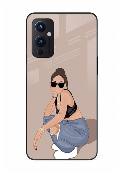 Sunglasses Street Girl street-style portrait OnePlus 9 Pro glass back cover