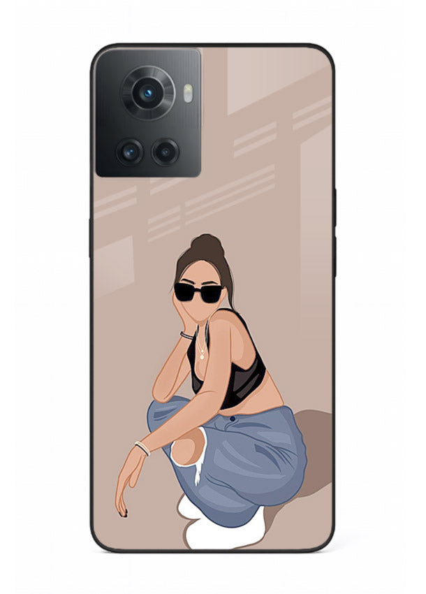 Sunglasses Street Girl street-style portrait OnePlus 10R glass back cover