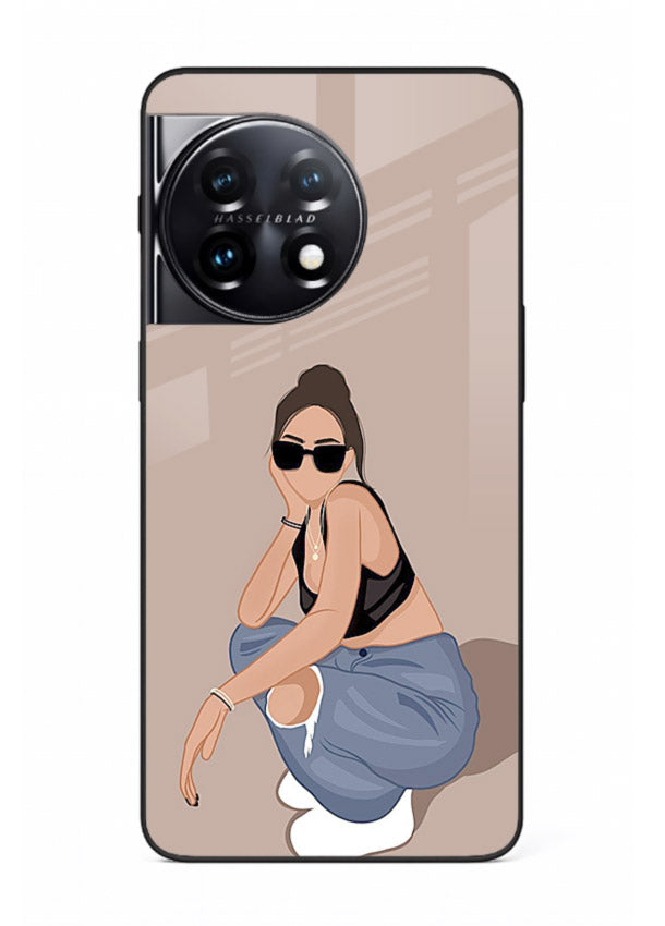 Sunglasses Street Girl street-style portrait OnePlus 11 glass back cover