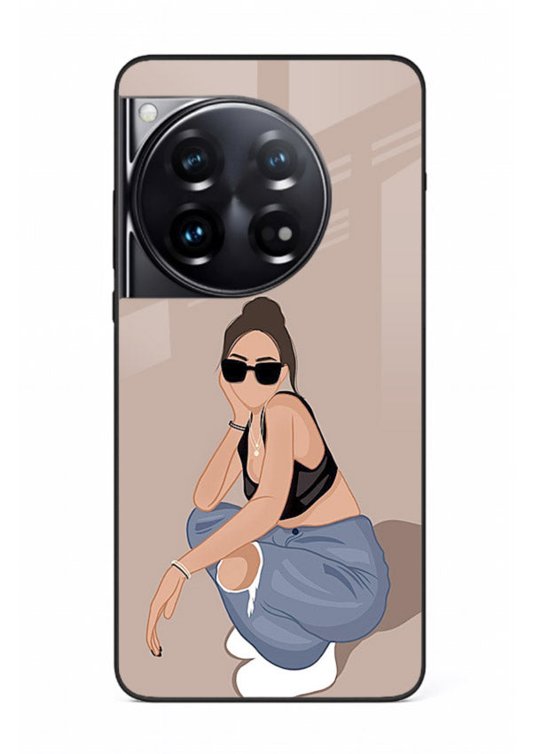 Sunglasses Street Girl street-style portrait OnePlus 12 glass back cover