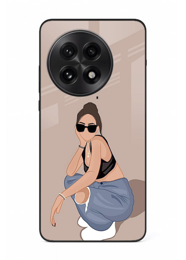 Sunglasses Street Girl street-style portrait OnePlus 13R glass back cover