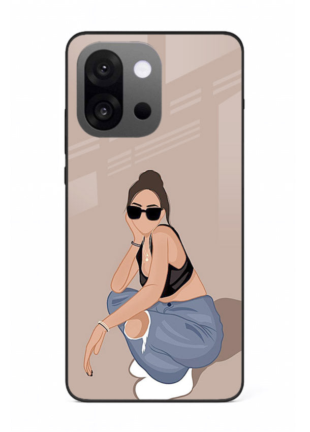 Sunglasses Street Girl street-style portrait OnePlus 13s glass back cover