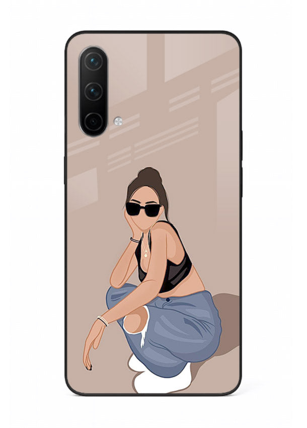 Sunglasses Street Girl street-style portrait OnePlus Nord CE 5G glass back cover