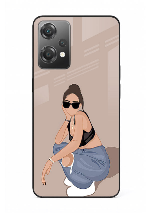 Sunglasses Street Girl street-style portrait OnePlus Nord CE2 Lite 5G glass back cover