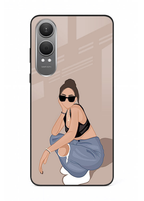 Sunglasses Street Girl street-style portrait OnePlus Nord CE4 Lite glass back cover