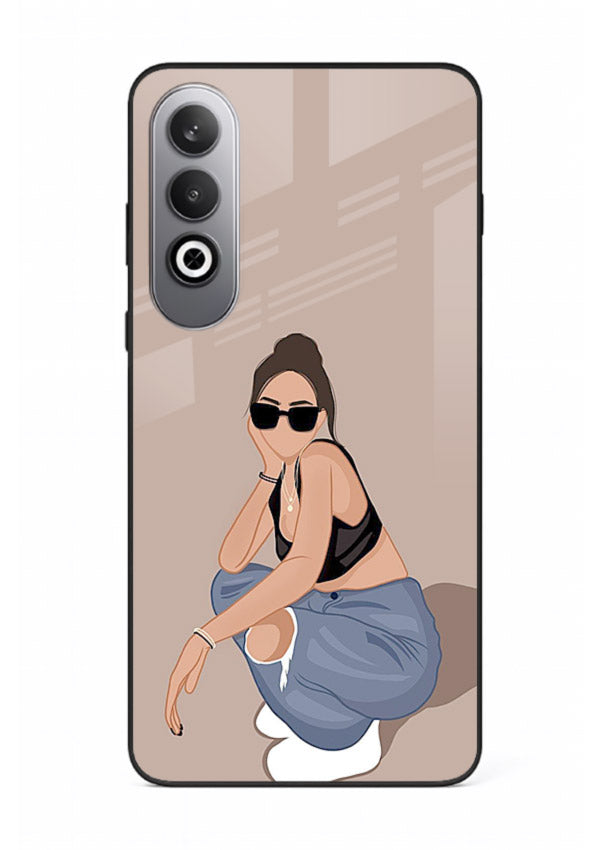 Sunglasses Street Girl street-style portrait OnePlus Nord CE4 glass back cover