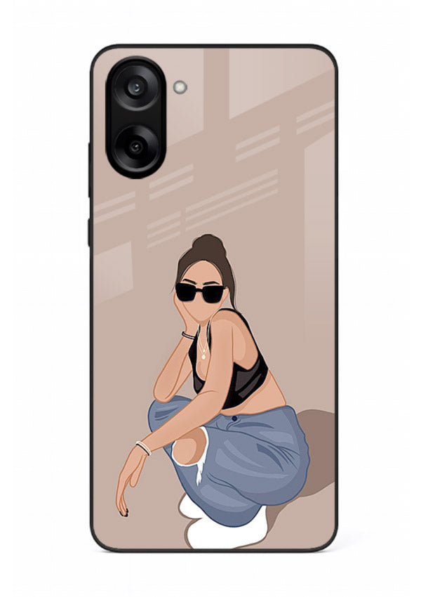 Sunglasses Street Girl street-style portrait OnePlus Nord CE5 glass back cover