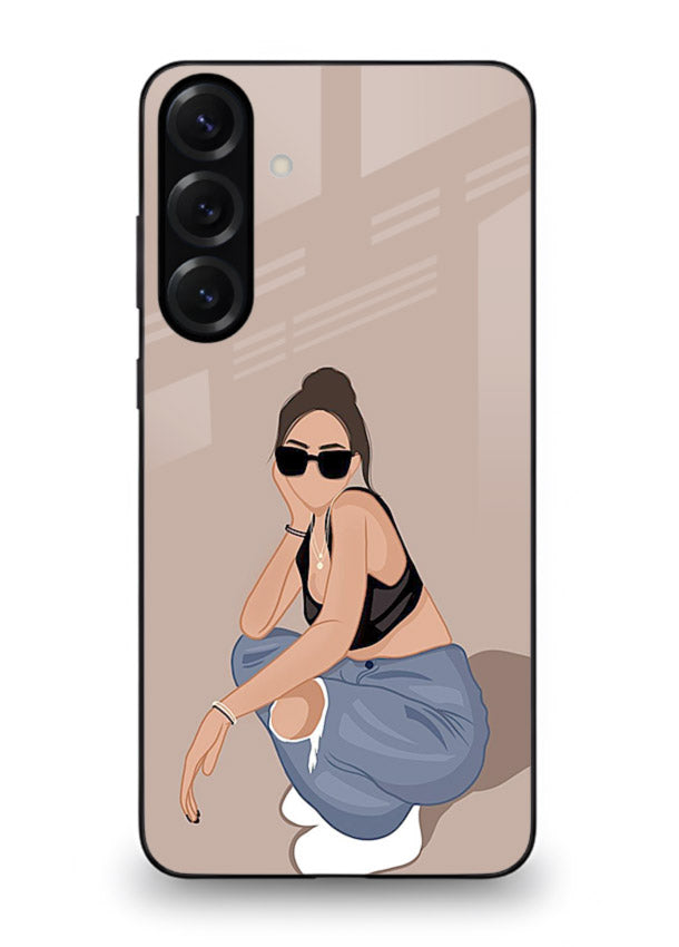 Sunglasses Street Girl street-style portrait Samsung A36 5G glass back cover