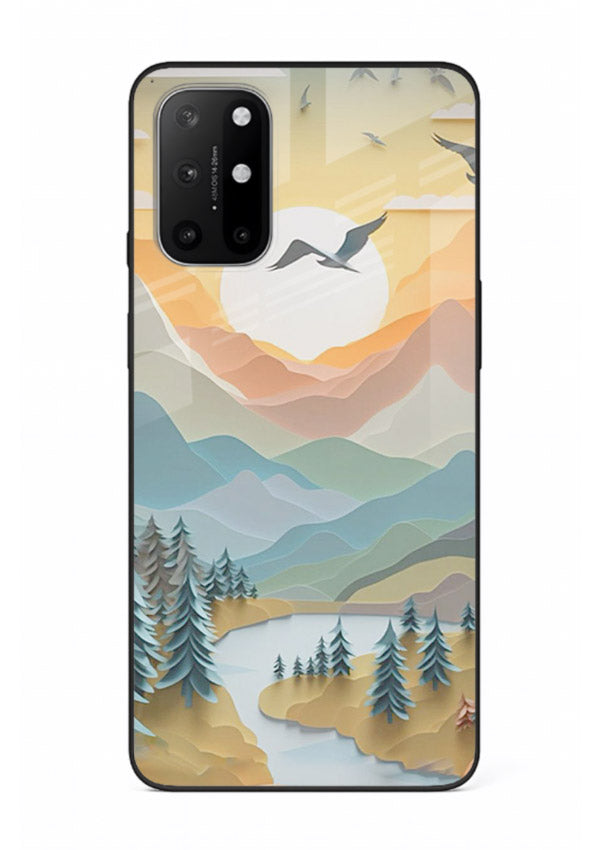 Sunrise Mountain Flight sunrise mountain artwork OnePlus 8T glass back cover
