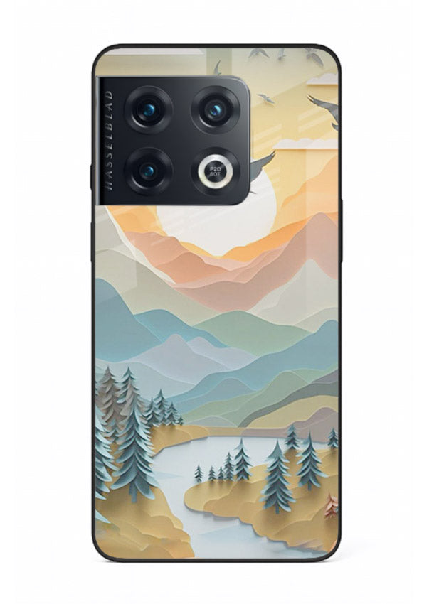 Sunrise Mountain Flight sunrise mountain artwork OnePlus 10 Pro glass back cover