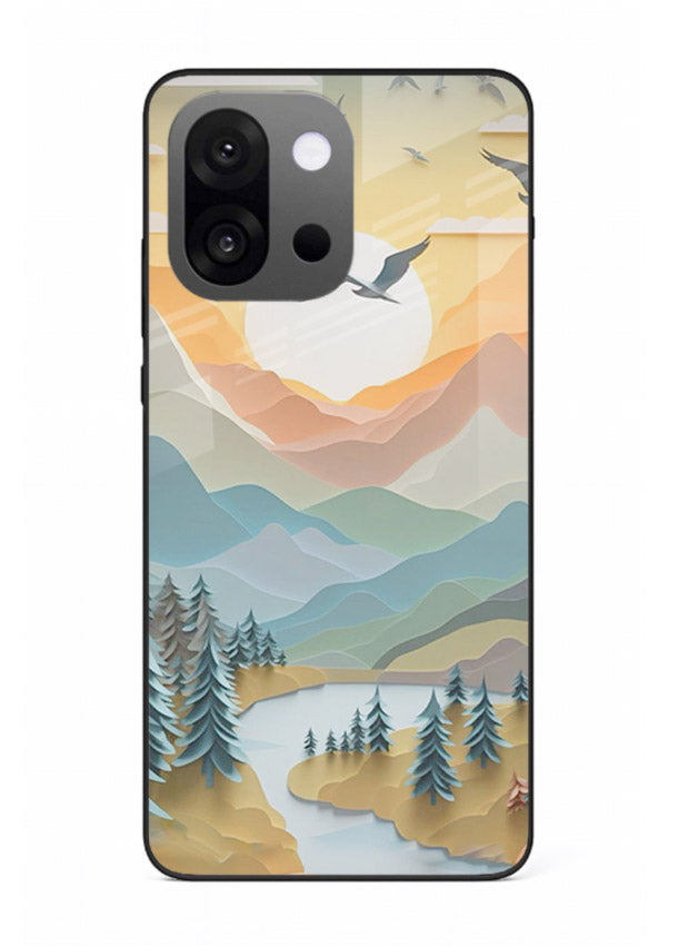 Sunrise Mountain Flight sunrise mountain artwork OnePlus 13s glass back cover