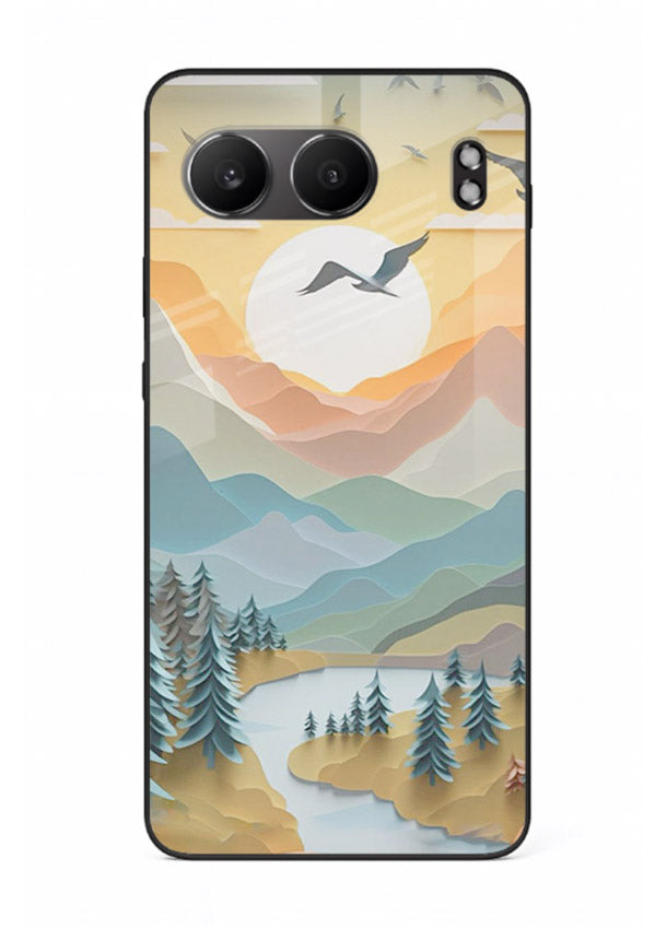 Sunrise Mountain Flight sunrise mountain artwork OnePlus Nord 4 glass back cover