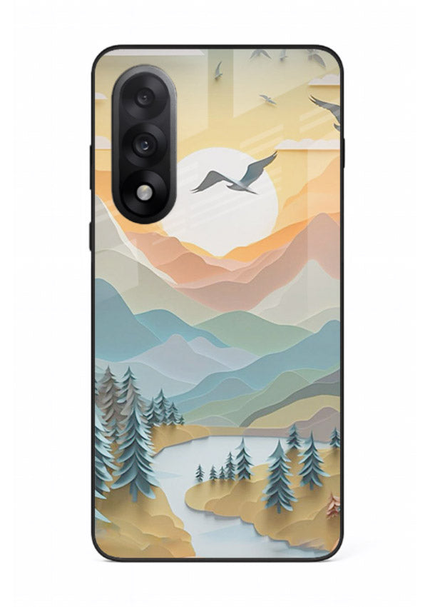 Sunrise Mountain Flight sunrise mountain artwork OnePlus Nord 5 glass back cover