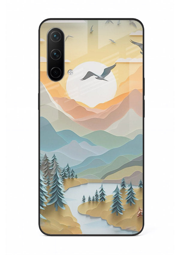 Sunrise Mountain Flight sunrise mountain artwork OnePlus Nord CE 5G glass back cover