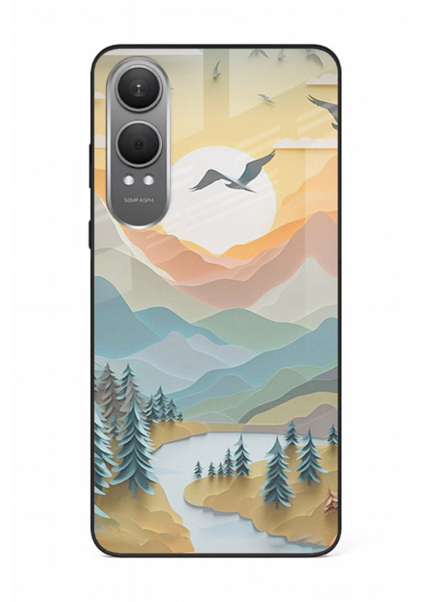 Sunrise Mountain Flight sunrise mountain artwork OnePlus Nord CE4 Lite glass back cover