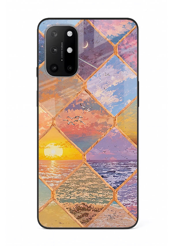 Sunset Tile Mosaic artistic mosaic pattern OnePlus 8T glass back cover