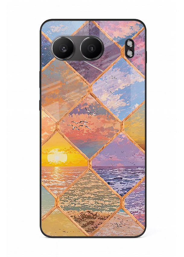 Sunset Tile Mosaic artistic mosaic pattern OnePlus Nord 4 glass back cover