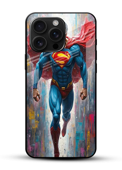 Superman Flight Pose cover for Glossy Vibrant Premium Look - Angle Front