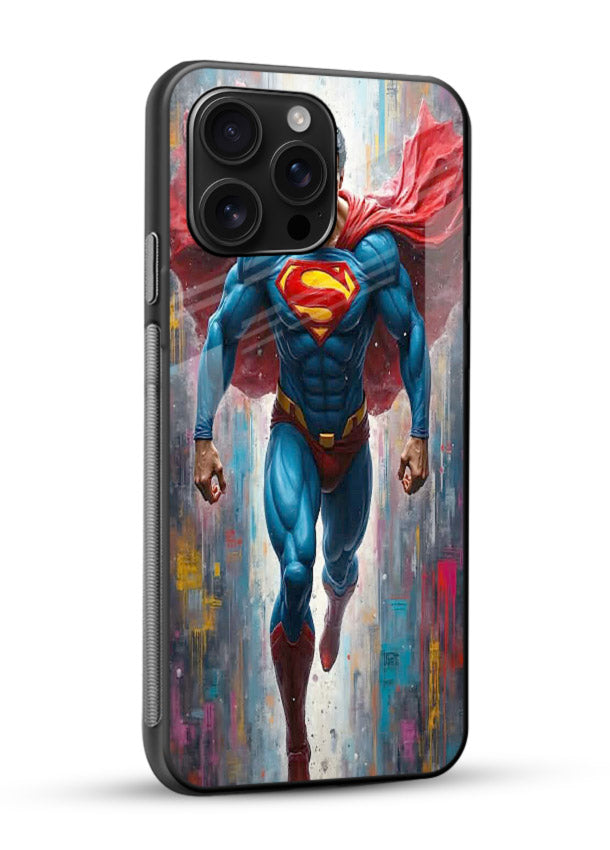 Superman Flight Pose cover for Glossy Vibrant Premium Look - Angle Side