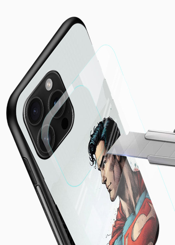Superman Kryptonian Might mobile cover for Glossy Vibrant Premium Look - Angle Blade