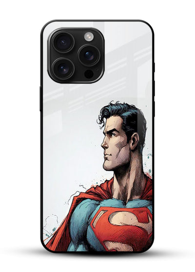Superman Kryptonian Might mobile cover for Glossy Vibrant Premium Look - Angle Front