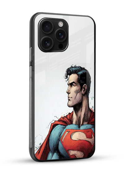 Superman Kryptonian Might mobile cover for Glossy Vibrant Premium Look - Angle Side