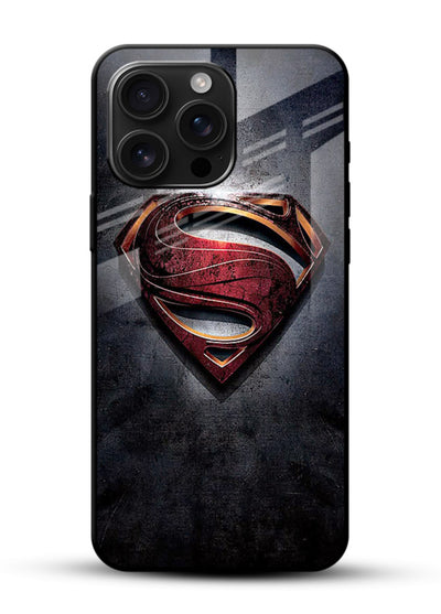 Superman Metallic Crest cover for Glossy Vibrant Premium Look - Angle Front