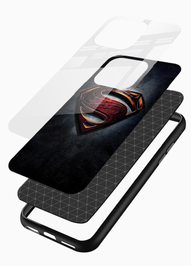 Superman Metallic Crest cover for Glossy Vibrant Premium Look - Angle Layers