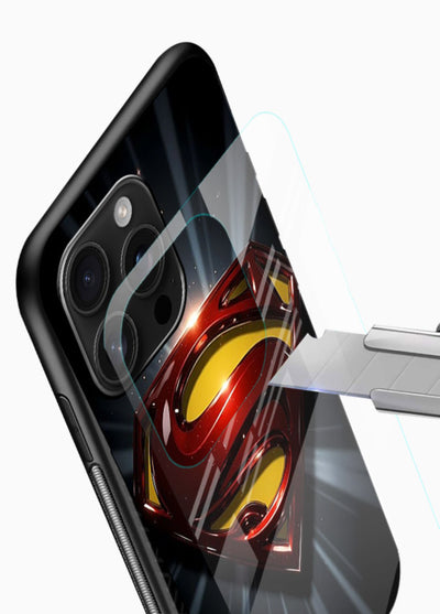 Superman Power Emblem cover for Glossy Vibrant Premium Look - Angle Blade