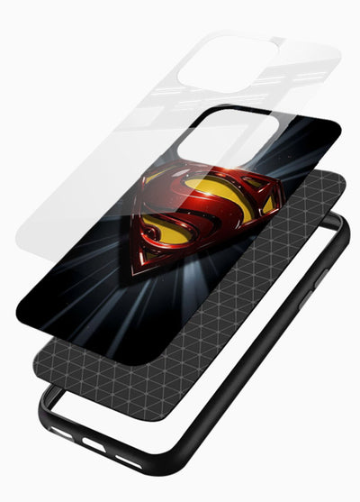 Superman Power Emblem cover for Glossy Vibrant Premium Look - Angle Layers