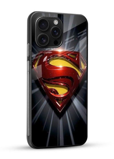 Superman Power Emblem cover for Glossy Vibrant Premium Look - Angle Side