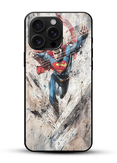 Superman Sky Charge cover for Glossy Vibrant Premium Look - Angle Front