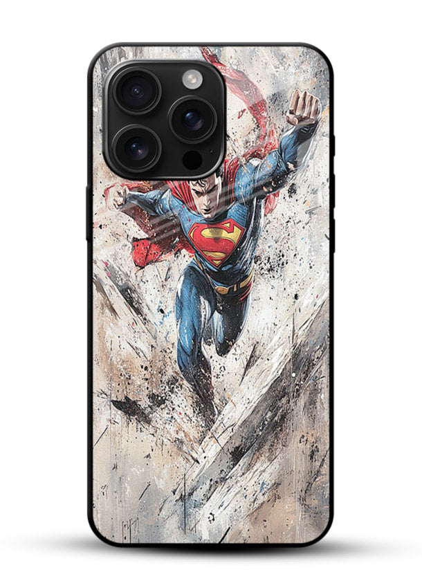Superman Sky Charge cover for Glossy Vibrant Premium Look - Angle Front