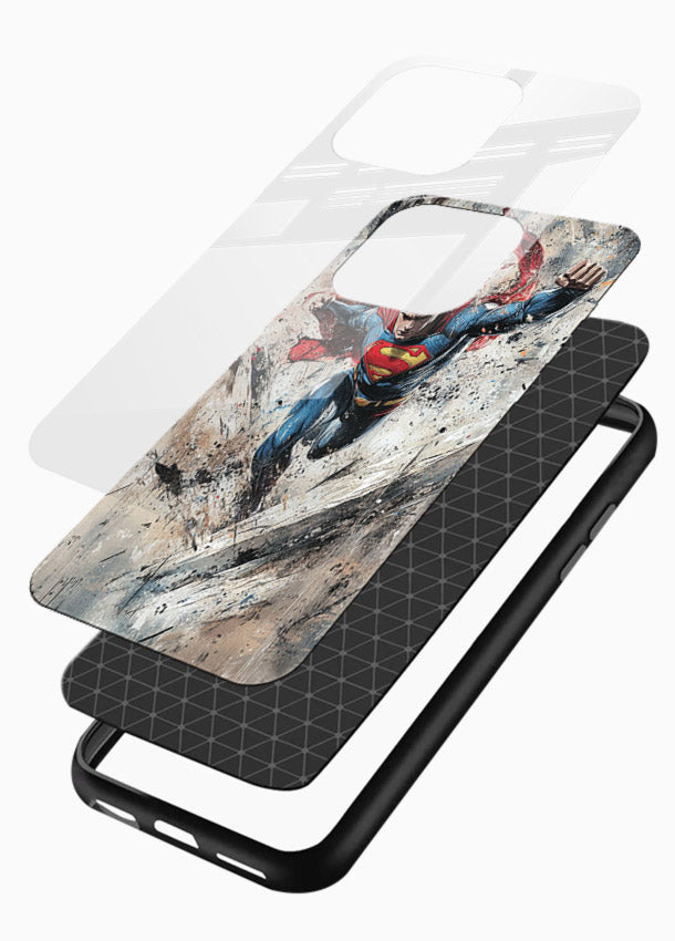 Superman Sky Charge cover for Glossy Vibrant Premium Look - Angle Layers
