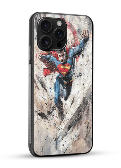 Superman Sky Charge cover for Glossy Vibrant Premium Look - Angle Side