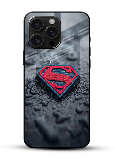 Superman Steel Symbol cover for Glossy Vibrant Premium Look - Angle Front