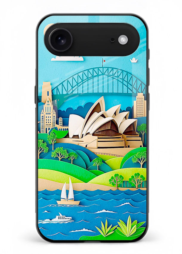 Sydney Coastal View scenic Australia coast artwork iphone 18 air glass back cover